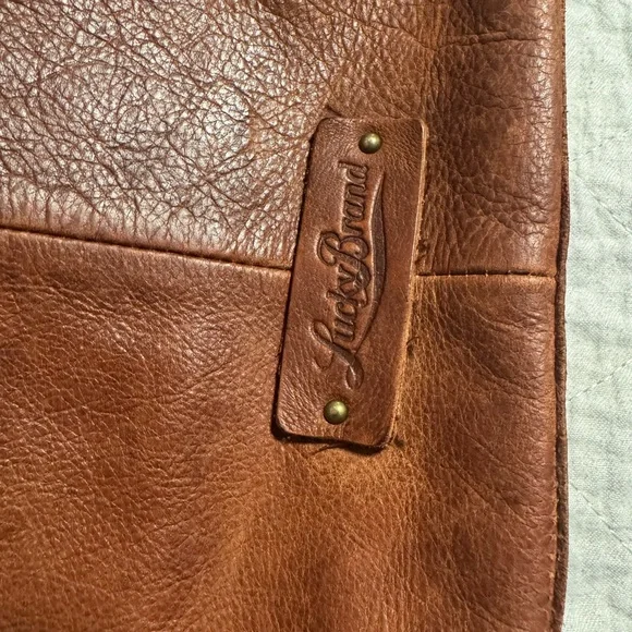 Luck Brand Brown Leather Crossbody Boho Bag with Braided Accent Causal Purse. - Picture 5 of 16